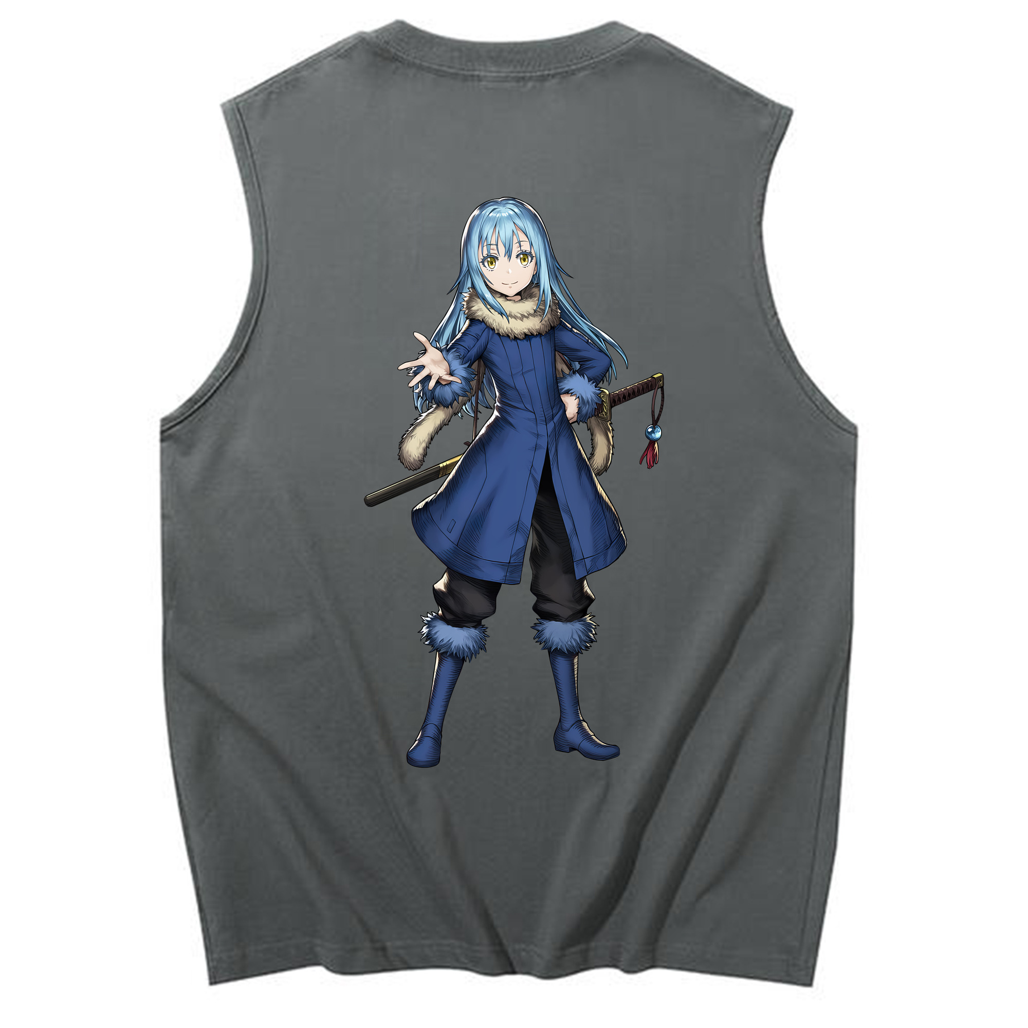 （画像用） 転スラ Regarding Reincarnated to Slime コットン100％タンクトップ（背面プリント）